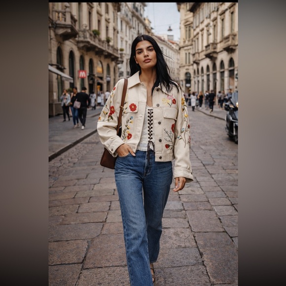 Anthropologie Jackets & Blazers - RARE!!!! Anthropologie NWT Floral Embroidered Jacket size S.